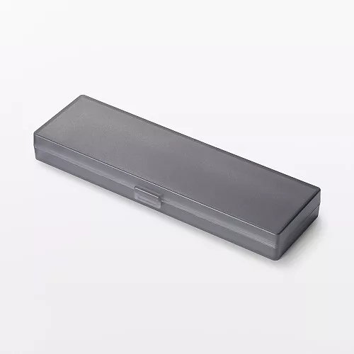 무인양품 폴리프로필렌 펜케이스 필통 가로형 소 다크 그레이 약 폭 170x깊이 51x높이 20mm