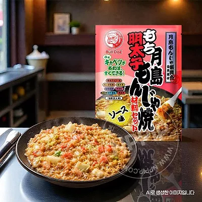 불독 츠키시마 모찌 명란 몬자야끼 소스맛 만들기 재료 106g 2인분