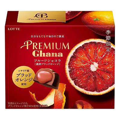 롯데 프리미엄 가나 후르츠 쇼콜라 농숙 블러드 오렌지 65g