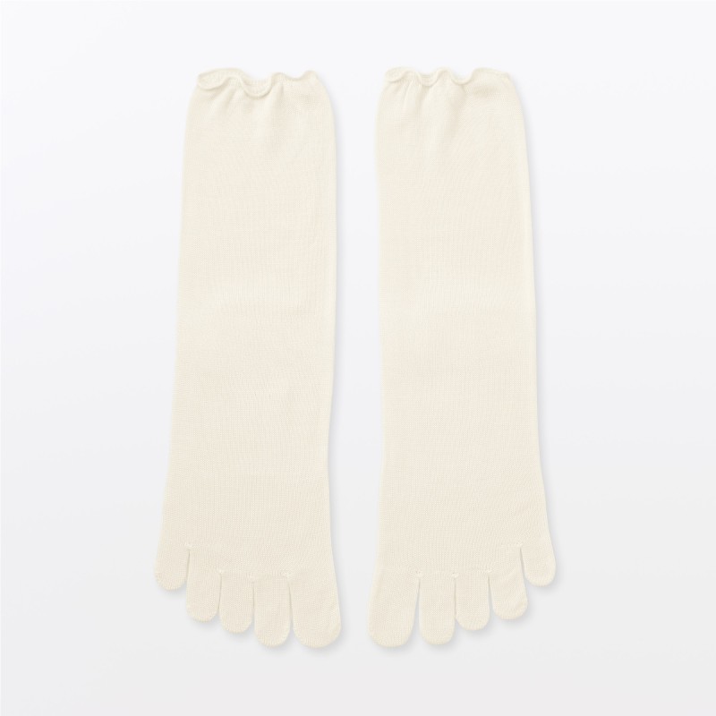일본 무인양품 실크 혼방 발가락 양말 24cm