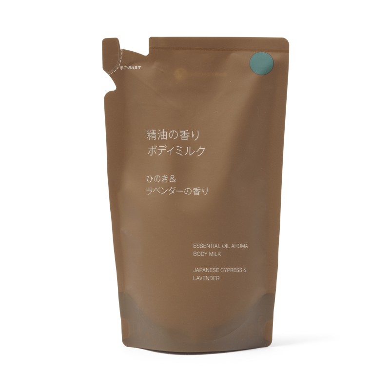 일본 무인양품 에센셜 오일 바디밀크 히노키 라벤더향 리필용 270ml