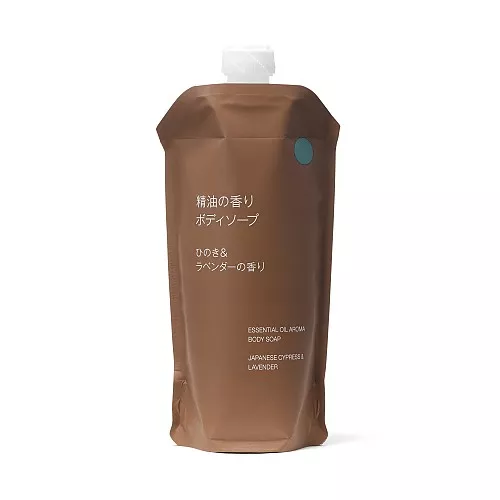일본 무인양품 에센셜 오일 바디워시 히노키 라벤더향 리필용 340ml