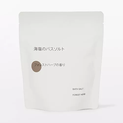 일본 무인양품 해염 배스솔트 포레스트 허브향 스푼 포함 360g