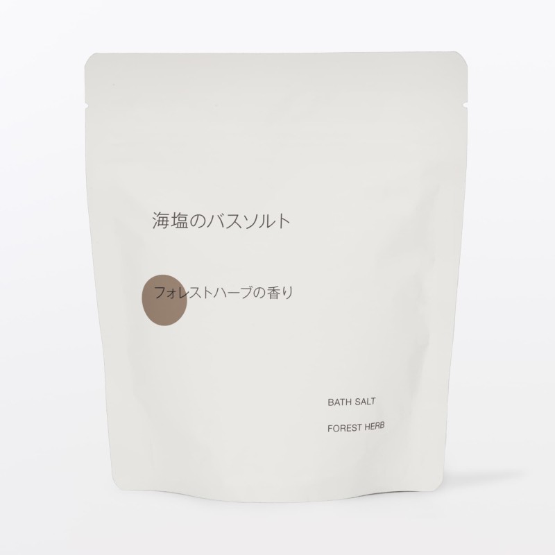 일본 무인양품 해염 배스솔트 포레스트 허브향 스푼 포함 360g