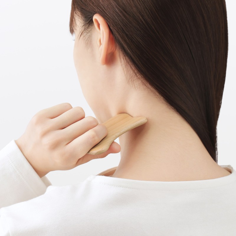 일본 무인양품 너도밤나무 마사지 플레이트 7.2x9cm