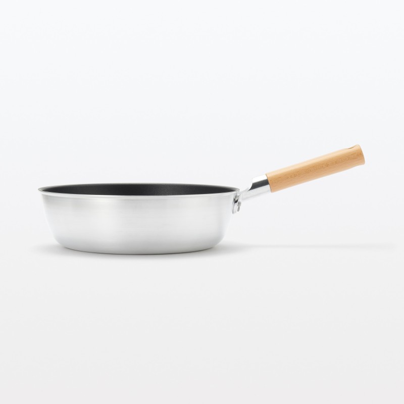 일본 무인양품 가스불 전용 냄비로도 쓸 수 있는 잘 눌어붙지 않는 깊은 프라이팬 28cm