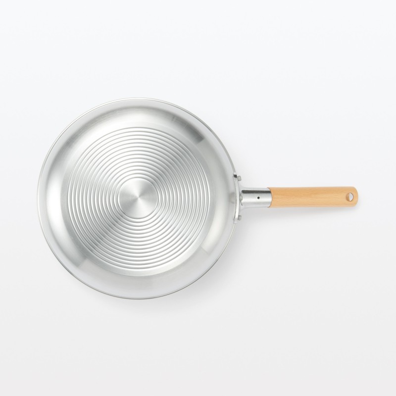 일본 무인양품 가스불 전용 냄비로도 쓸 수 있는 잘 눌어붙지 않는 깊은 프라이팬 28cm