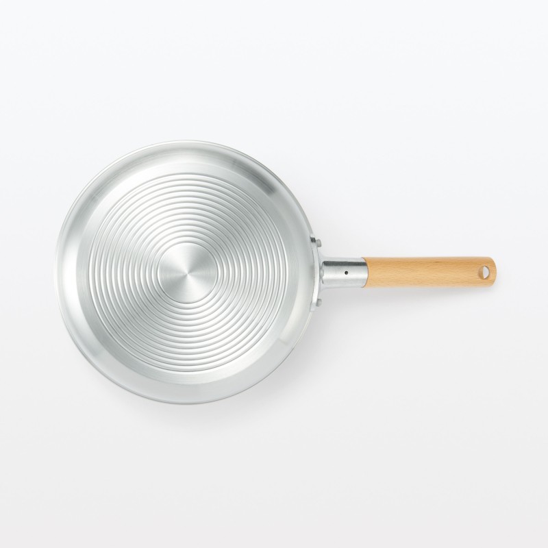 일본 무인양품 가스불 전용 굽는 면이 넓은 잘 눌어붙지 않는 얕은 프라이팬 24cm