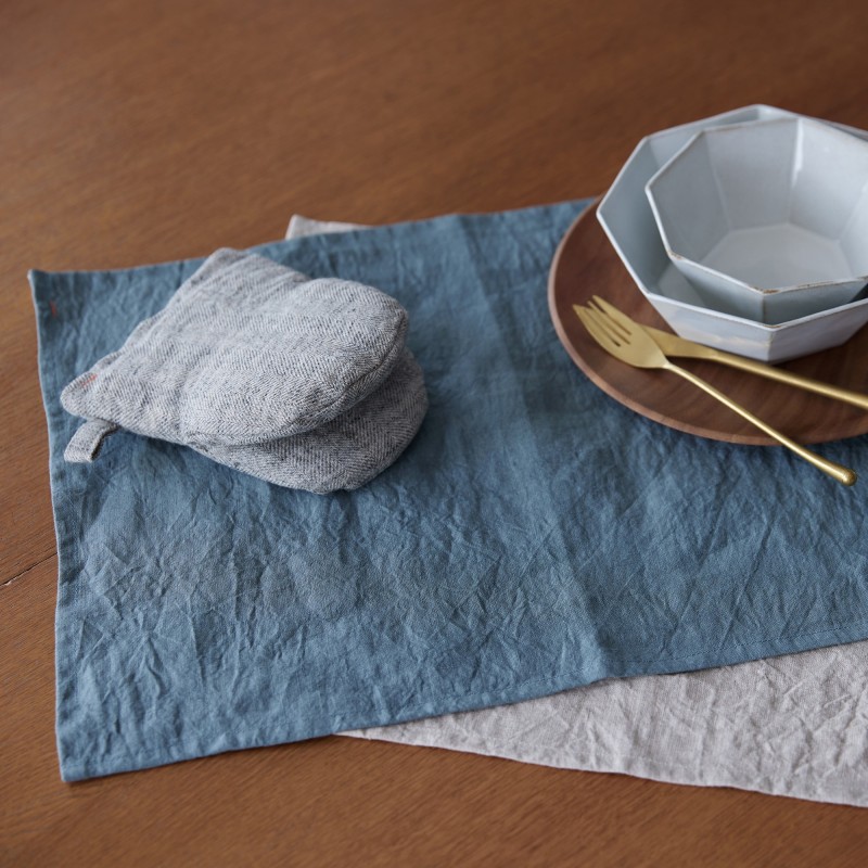 일본 무인양품 IDEE table linen 오븐 장갑 블루