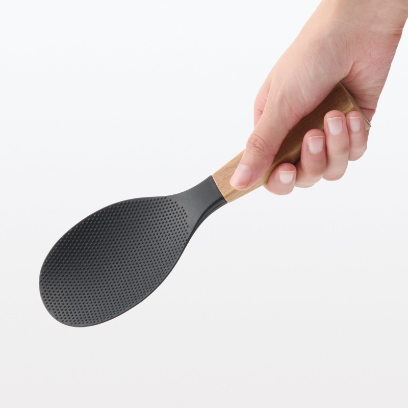 일본 무인양품 나무 손잡이 실리콘 세울 수 있는 주걱 22cm