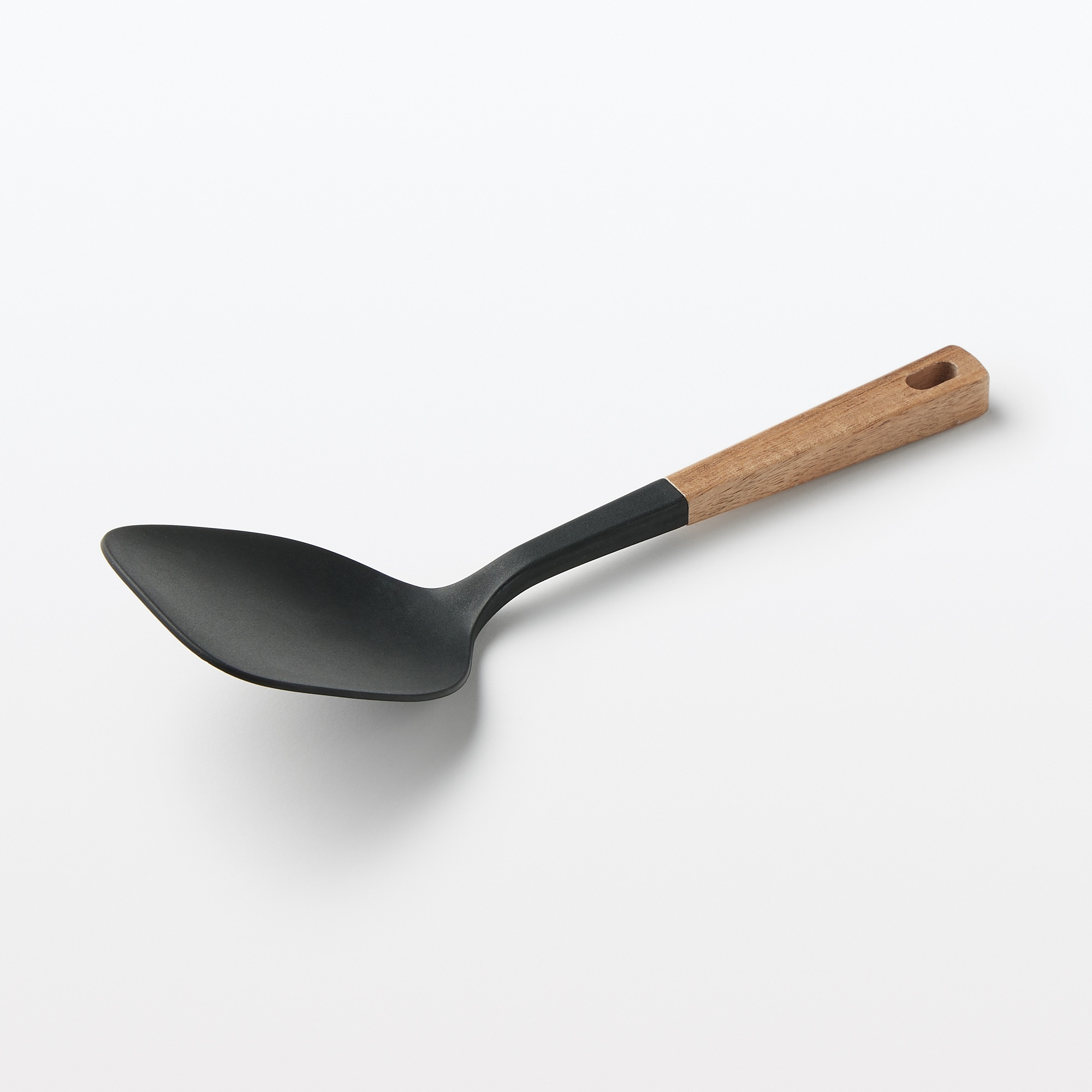 일본 무인양품 나무 손잡이 실리콘 터너 스푼 26cm