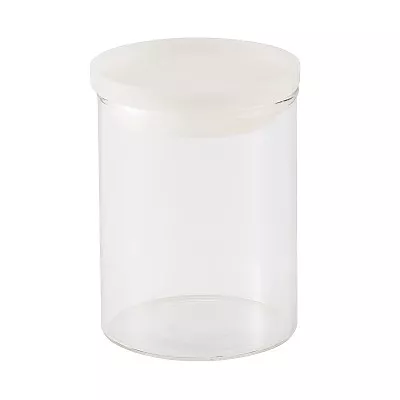 일본 무인양품 내열 유리 원형 보관 용기 320ml