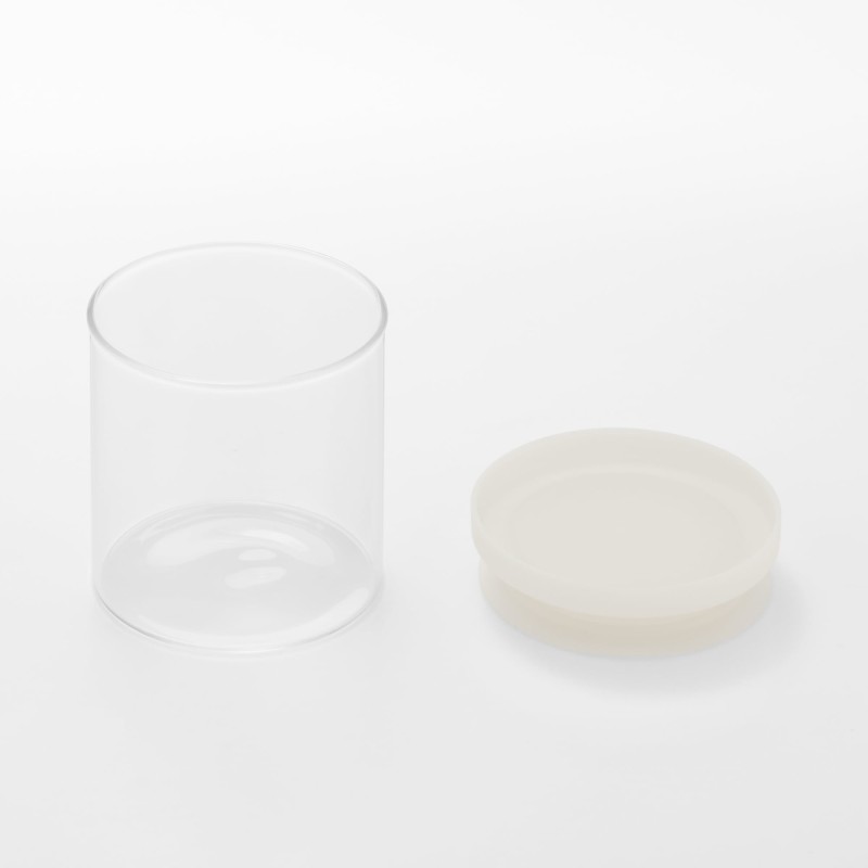 일본 무인양품 내열유리 원형 보존 용기 9.5x11cm 500mL