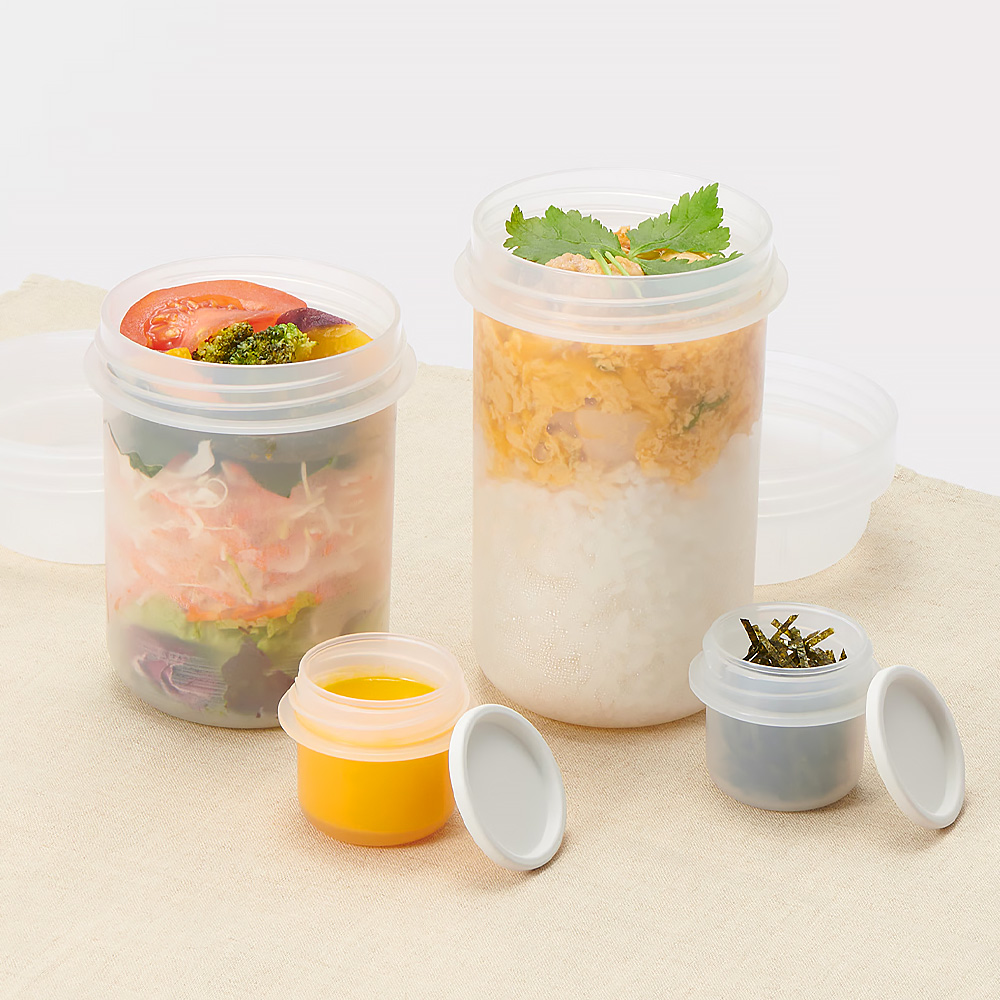 무인양품 토핑컵 포함 런치캡슐 350ml 화이트