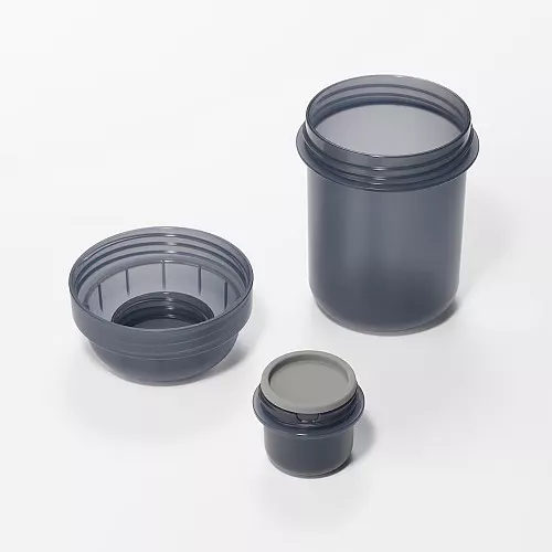 무인양품 토핑컵 포함 런치캡슐 350ml 블랙