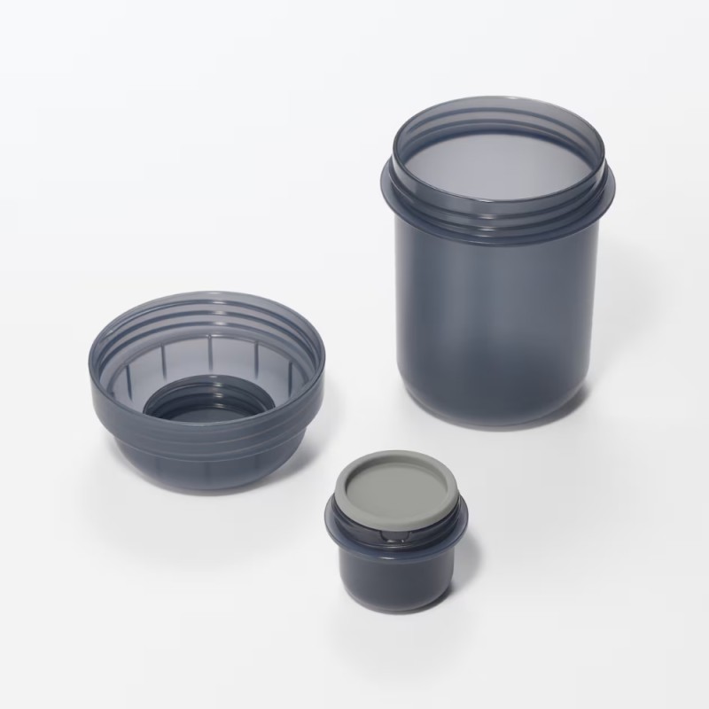 무인양품 토핑컵 포함 런치캡슐 350ml 블랙
