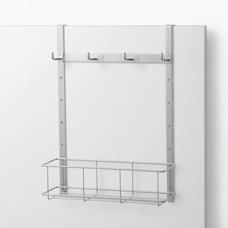 일본 무인양품 싱크대 문에 거는 수납 조절 가능한 후크 포켓 포함 28.5x11.5x38cm