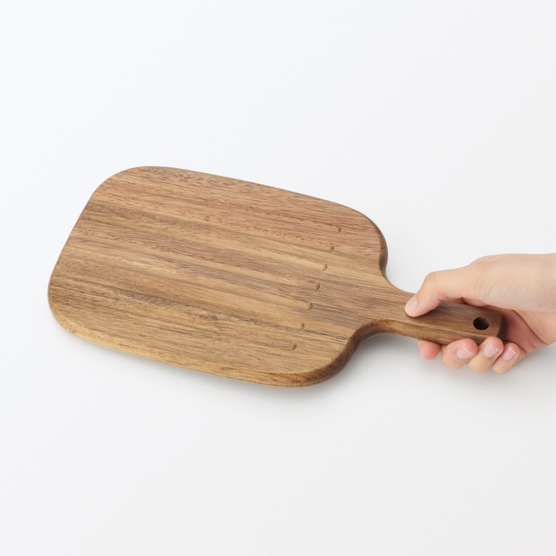 일본 무인양품 아카시아 양면 도마 손잡이 포함 소 15x29.5x1.5cm