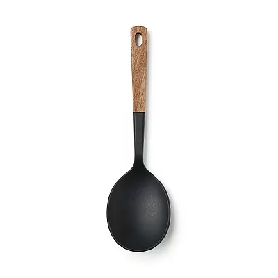 일본 무인양품 원목 손잡이 실리콘 조리 스푼 26cm