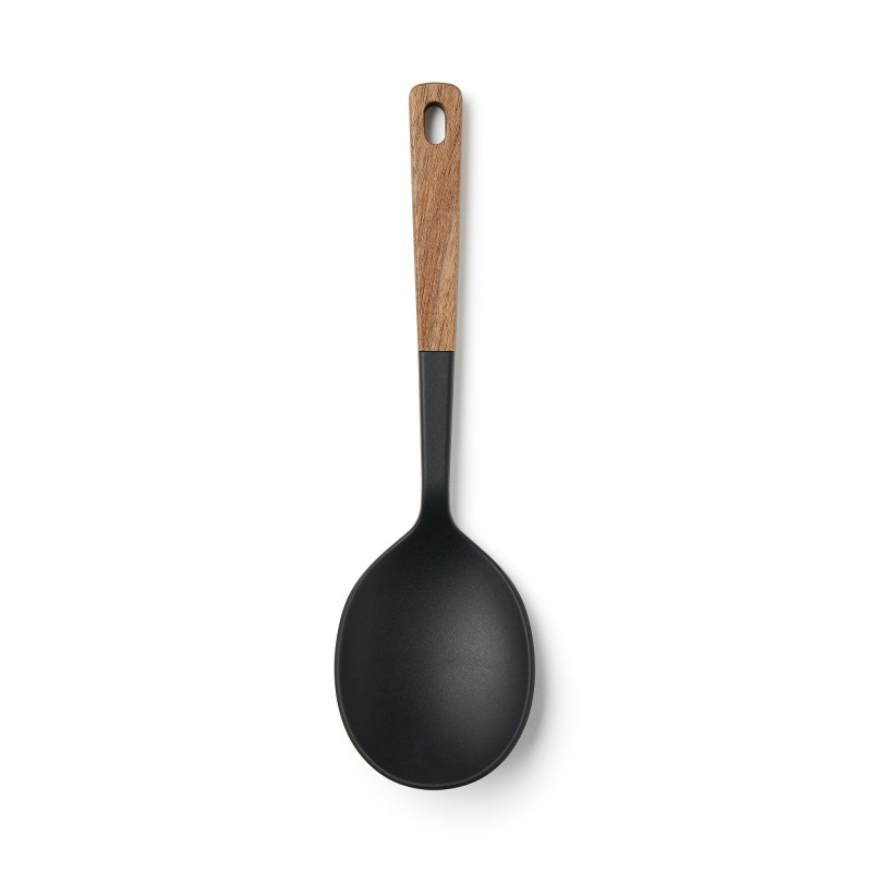 일본 무인양품 원목 손잡이 실리콘 조리 스푼 26cm