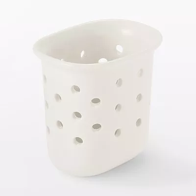 일본 무인양품 자기 주방 물 빼기 용기 6.5x5x6.5cm