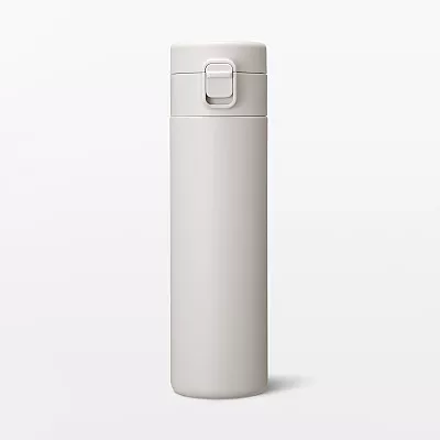 일본 무인양품 진공 단열 구조 보온보냉 보틀 원터치 타입 500mL 그레이 베이지
