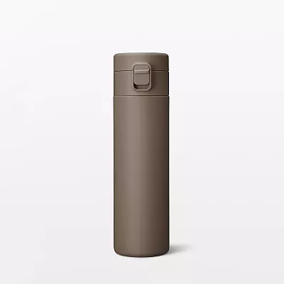 일본 무인양품 진공 단열 구조 보온보냉 보틀 원터치 타입 500mL 브라운