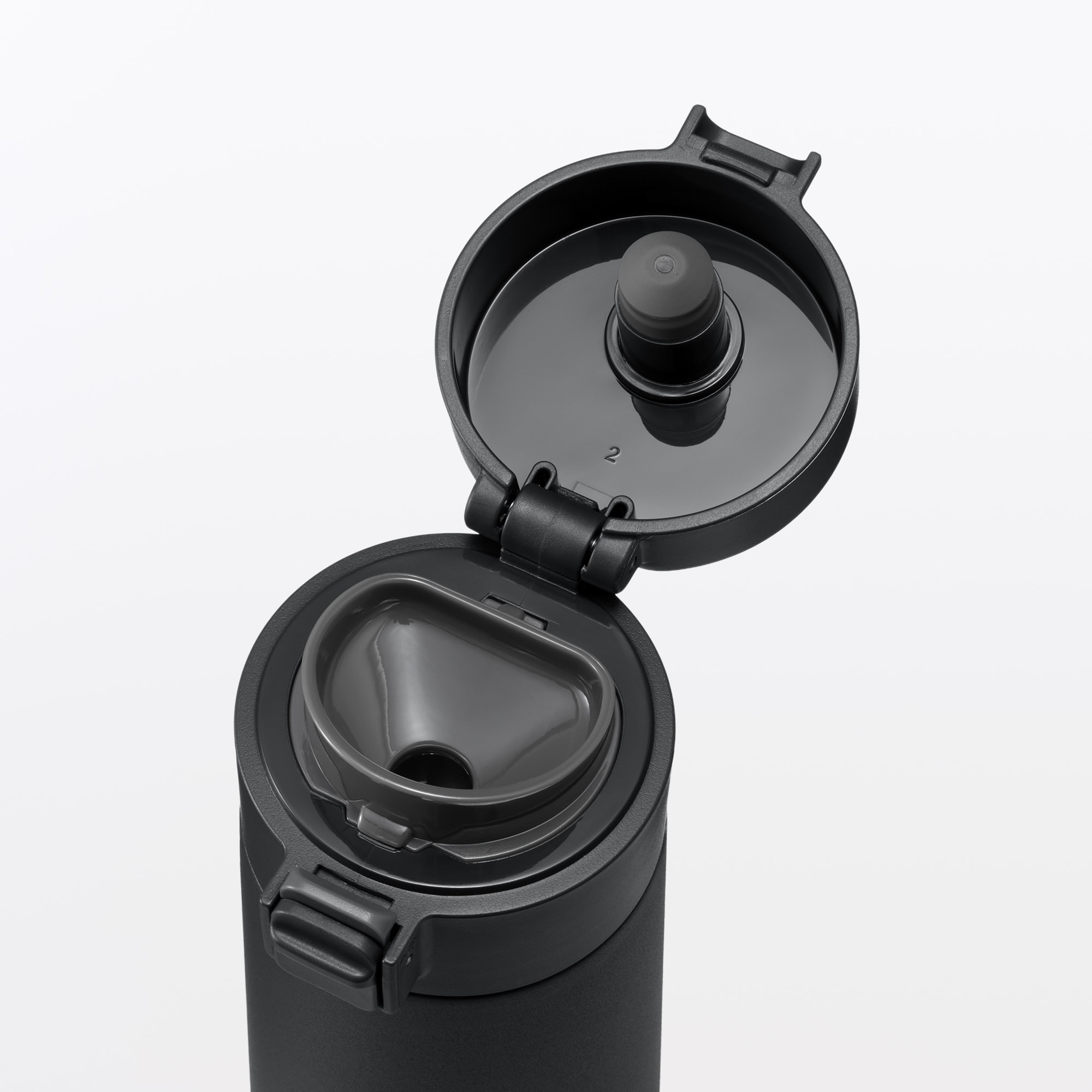 일본 무인양품 진공 단열 구조 보온보냉 보틀 원터치 타입 500mL 블랙