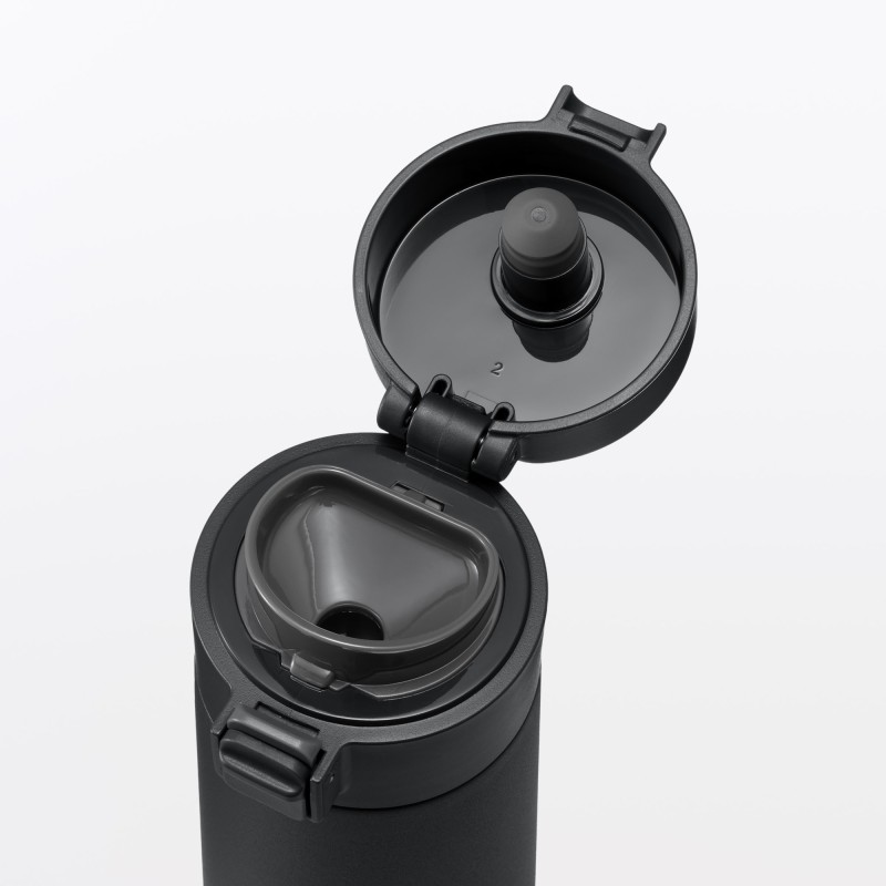 일본 무인양품 진공 단열 구조 보온보냉 보틀 원터치 타입 500mL 블랙