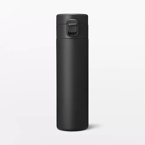 일본 무인양품 진공 단열 구조 보온보냉 보틀 원터치 타입 500mL 블랙