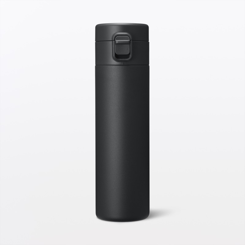 일본 무인양품 진공 단열 구조 보온보냉 보틀 원터치 타입 500mL 블랙