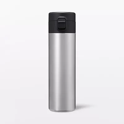 일본 무인양품 진공 단열 구조 보온보냉 보틀 원터치 타입 500mL 실버
