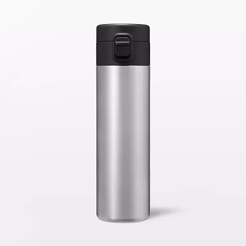 일본 무인양품 진공 단열 구조 보온보냉 보틀 원터치 타입 500mL 실버
