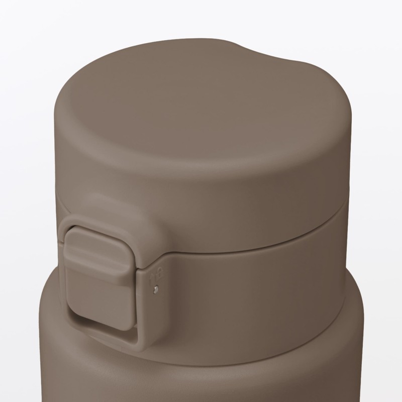 일본 무인양품 진공 단열 구조 보온보냉 보틀 원터치 타입 750mL 브라운