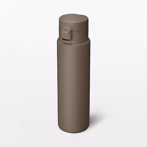 일본 무인양품 진공 단열 구조 보온보냉 보틀 원터치 타입 750mL 브라운