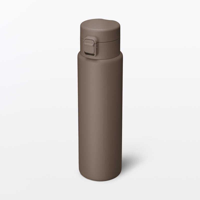 일본 무인양품 진공 단열 구조 보온보냉 보틀 원터치 타입 750mL 브라운