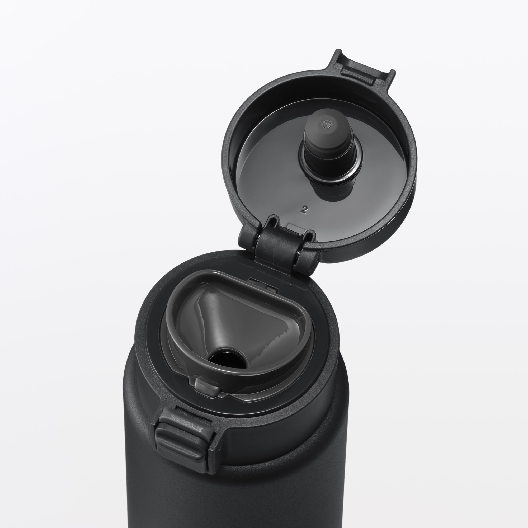 일본 무인양품 진공 단열 구조 보온보냉 보틀 원터치 타입 750mL 블랙