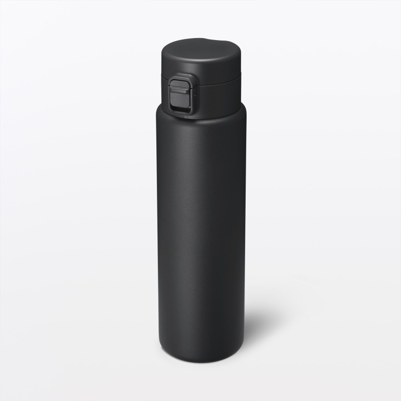 일본 무인양품 진공 단열 구조 보온보냉 보틀 원터치 타입 750mL 블랙