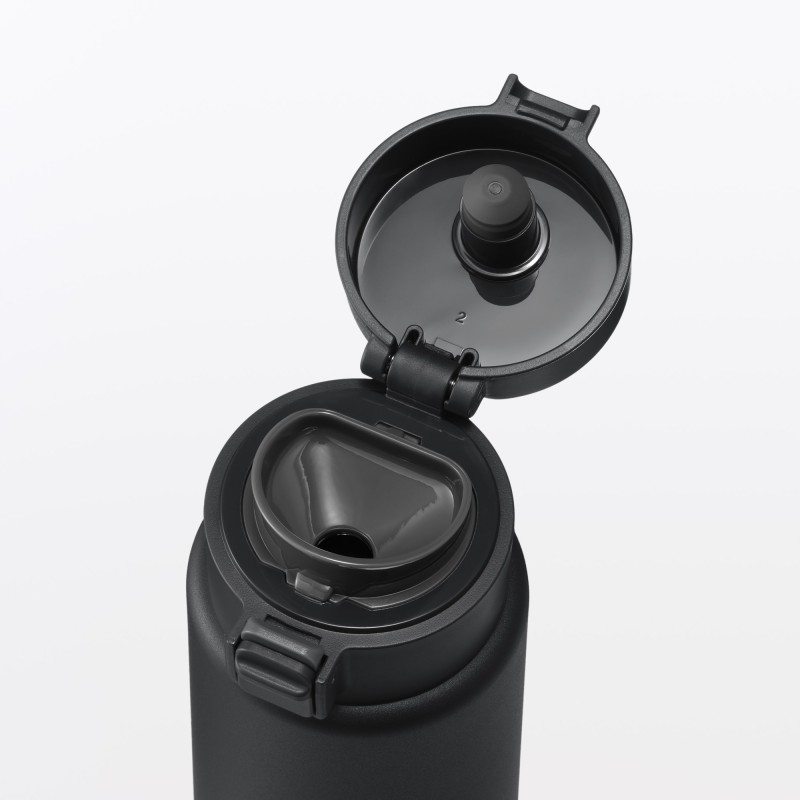 일본 무인양품 진공 단열 구조 보온보냉 보틀 원터치 타입 750mL 블랙