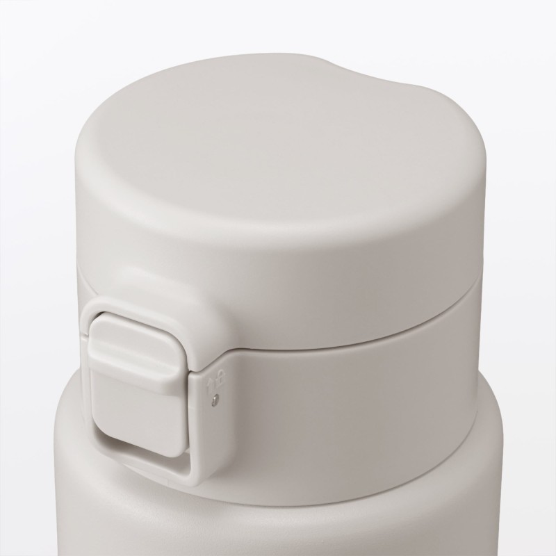 일본 무인양품 진공 단열 구조 보온보냉 보틀 원터치 타입 750mL 그레이 베이지