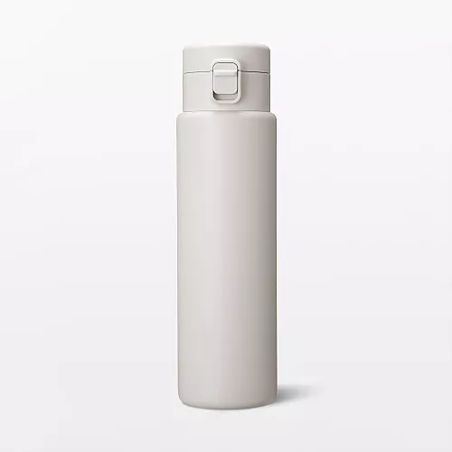 일본 무인양품 진공 단열 구조 보온보냉 보틀 원터치 타입 750mL 그레이 베이지