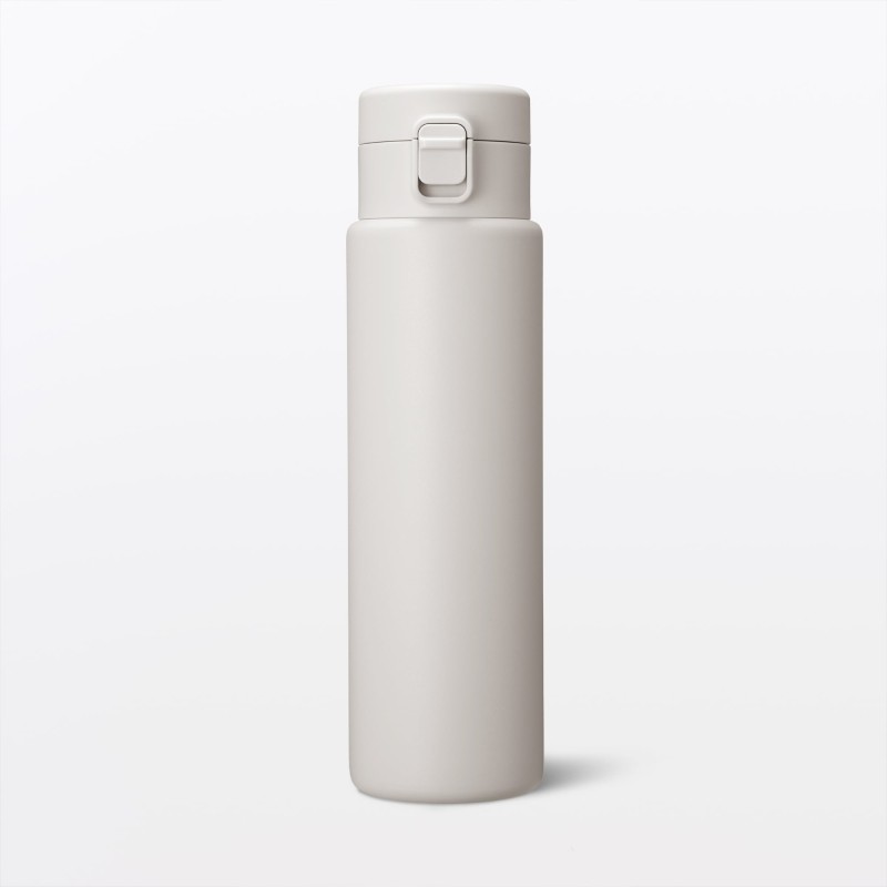 일본 무인양품 진공 단열 구조 보온보냉 보틀 원터치 타입 750mL 그레이 베이지
