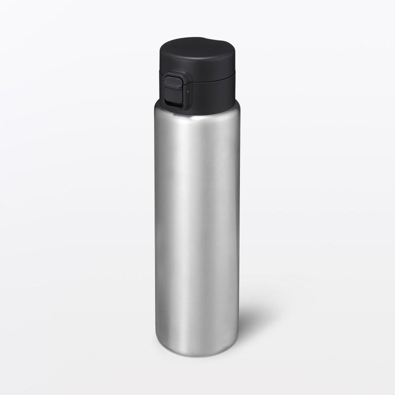 일본 무인양품 진공 단열 구조 보온보냉 보틀 원터치 타입 750mL 실버
