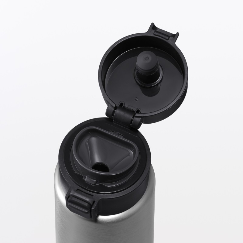 일본 무인양품 진공 단열 구조 보온보냉 보틀 원터치 타입 750mL 실버