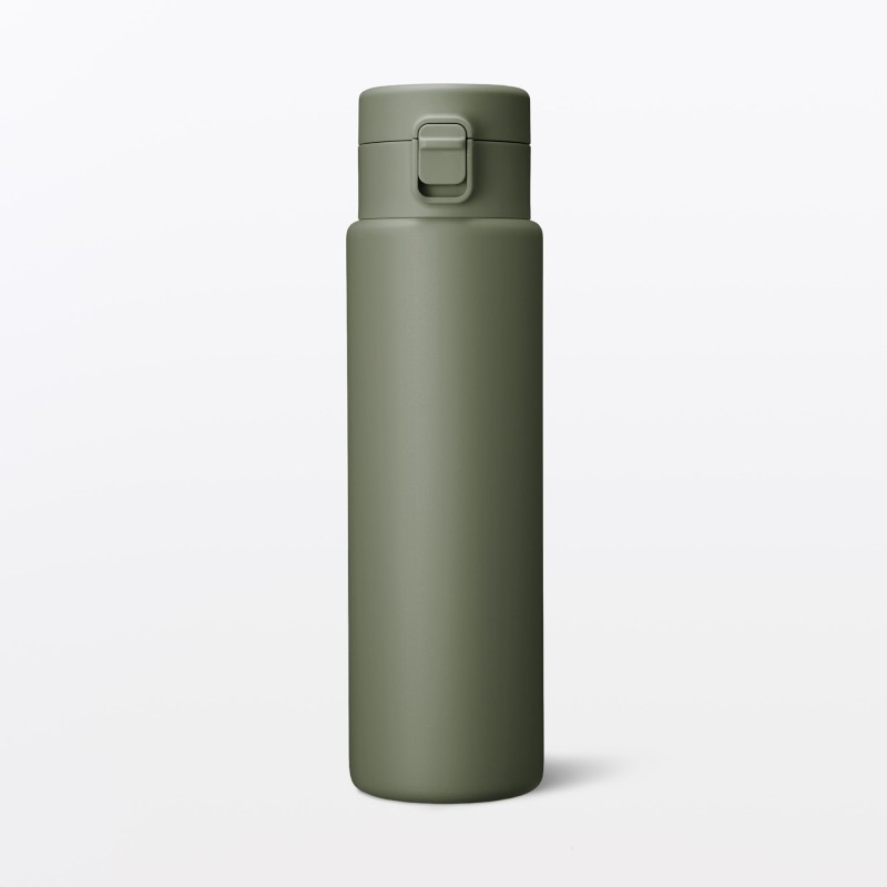 일본 무인양품 진공 단열 구조 보온보냉 보틀 원터치 타입 750mL 카키