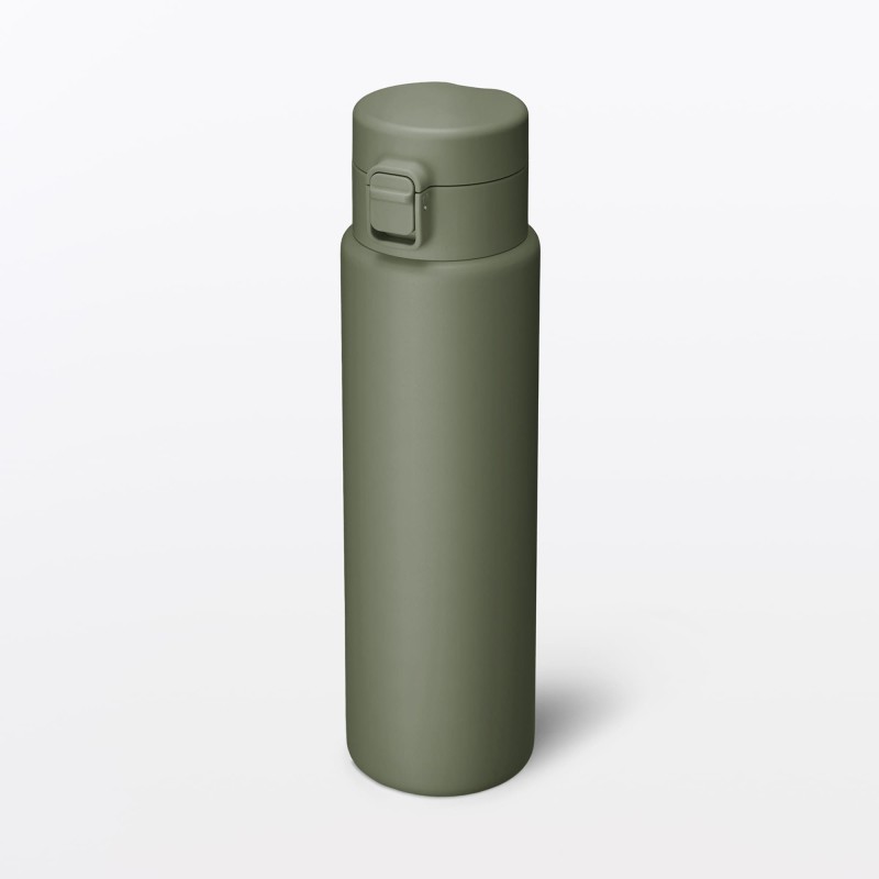 일본 무인양품 진공 단열 구조 보온보냉 보틀 원터치 타입 750mL 카키