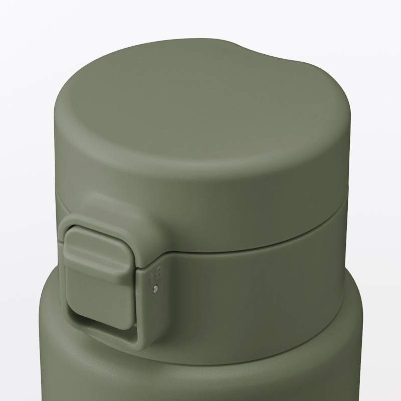 일본 무인양품 진공 단열 구조 보온보냉 보틀 원터치 타입 750mL 카키