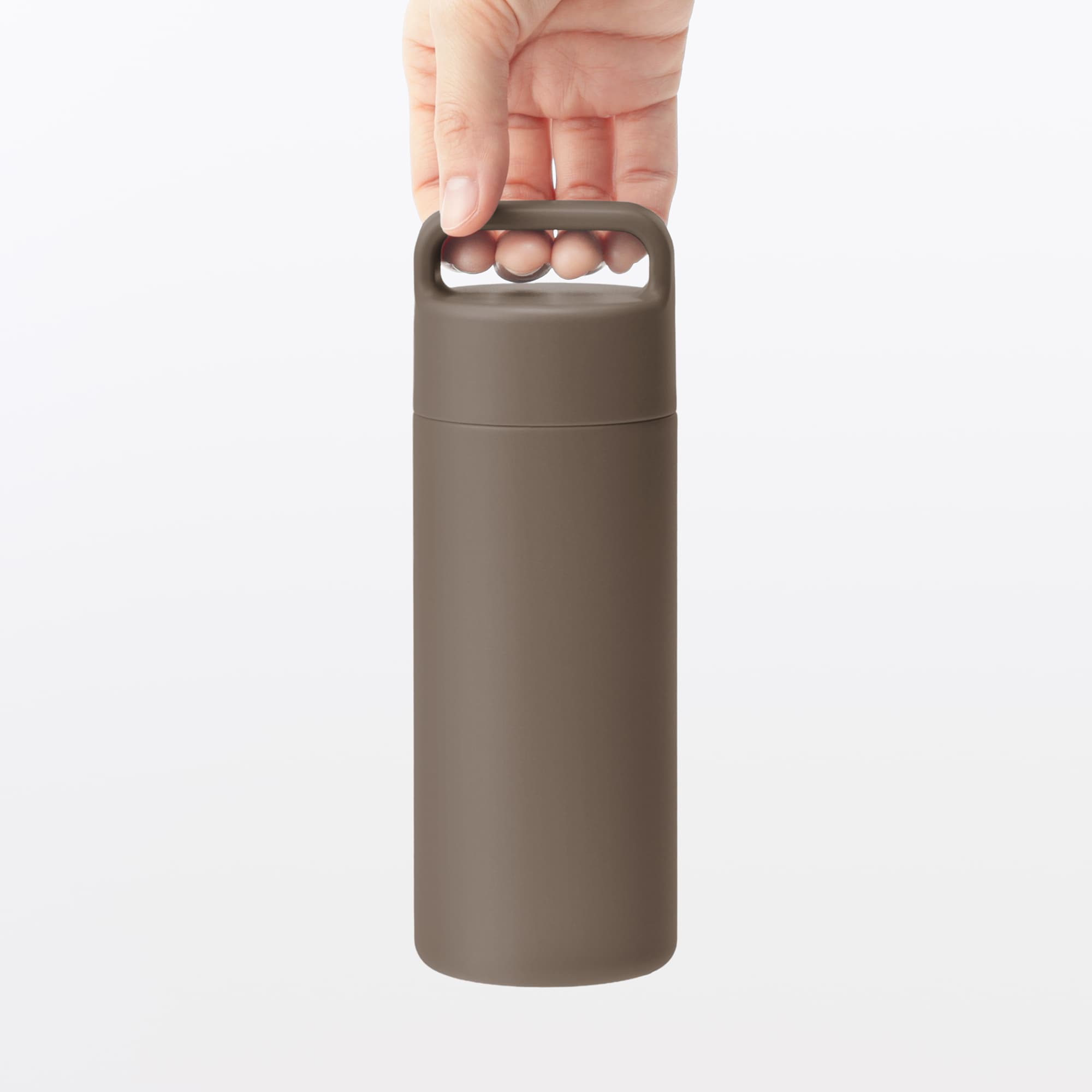 일본 무인양품 진공 단열 구조 보온보냉 보틀 핸들 타입 350mL 브라운