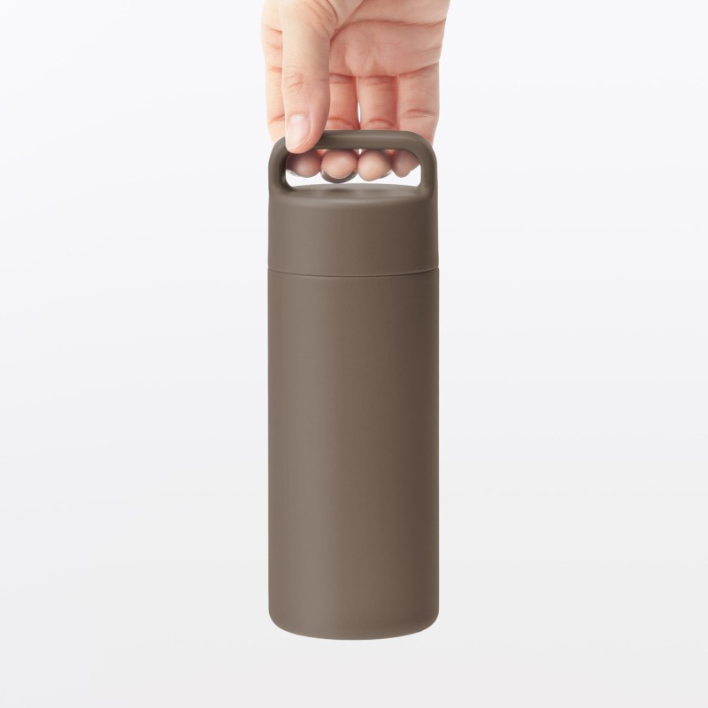 일본 무인양품 진공 단열 구조 보온보냉 보틀 핸들 타입 350mL 브라운
