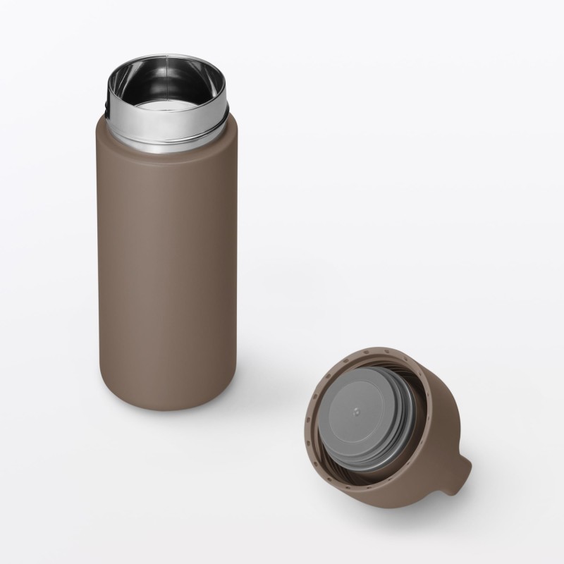 일본 무인양품 진공 단열 구조 보온보냉 보틀 핸들 타입 350mL 브라운